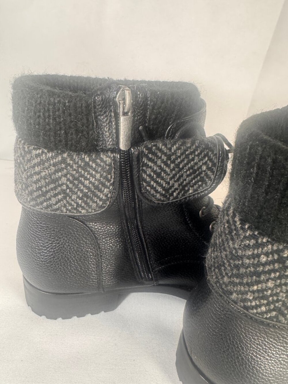 Torrid Foldover Sweater-Trimmed Combat Boots - Picture 6 of 7